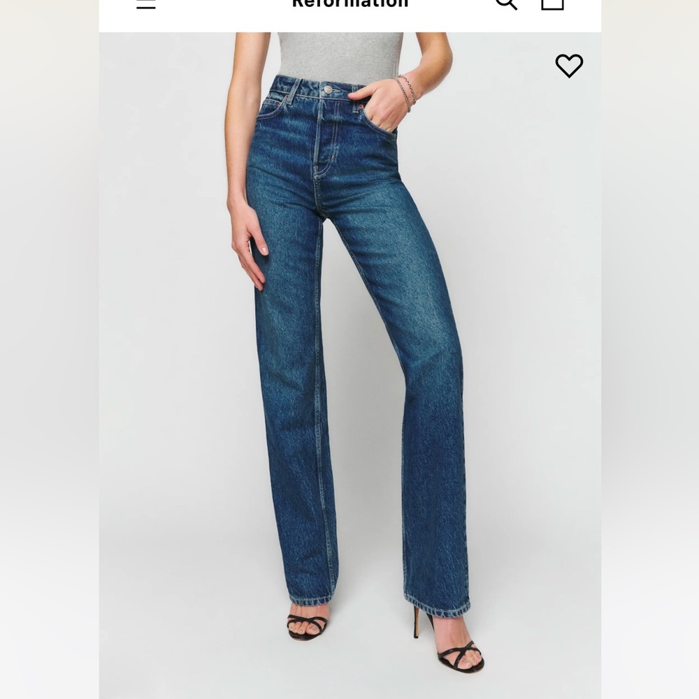 NWOT Reformation Cynthia High Rise Straight Leg jeans